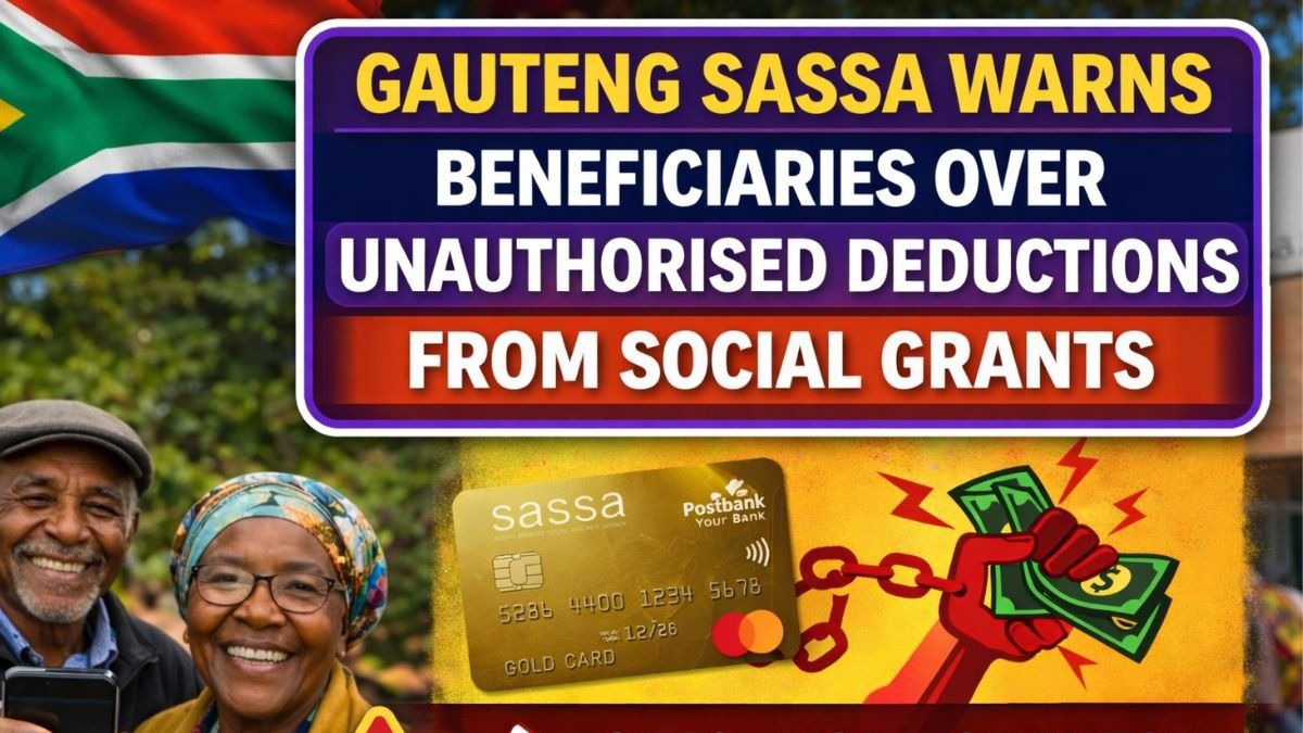 Gauteng SASSA Warns Beneficiaries Over Unauthorised Deductions From Social Grants