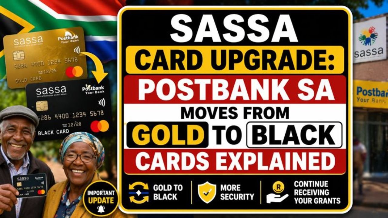 SASSA Card Upgrade: Postbank SA Moves from Gold to Black Cards Explained