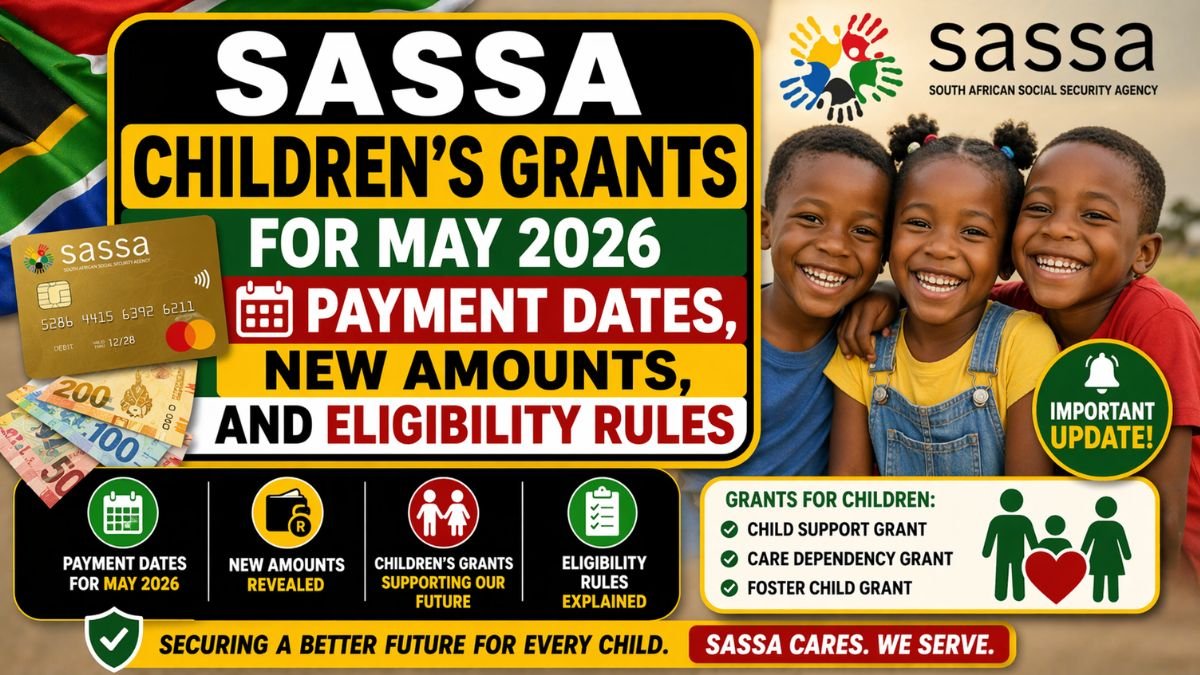 SASSA Children’s Grants for May 2026 - Payment Dates, New Amounts, and Eligibility Rules
