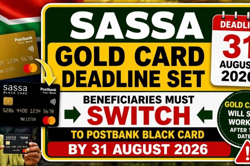 SASSA Gold Card Deadline Set - Beneficiaries Must Switch to Postbank Black Card by 31 August 2026