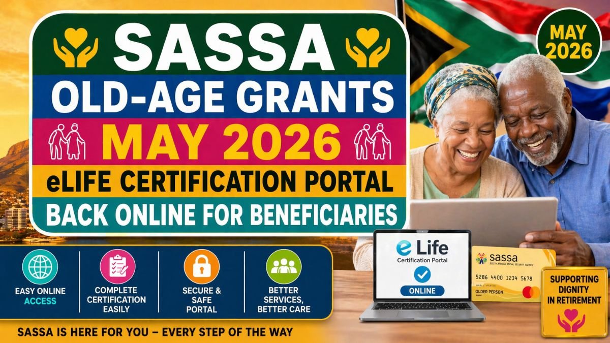SASSA Old-Age Grants May 2026 - eLife Certification Portal Back Online for Beneficiaries