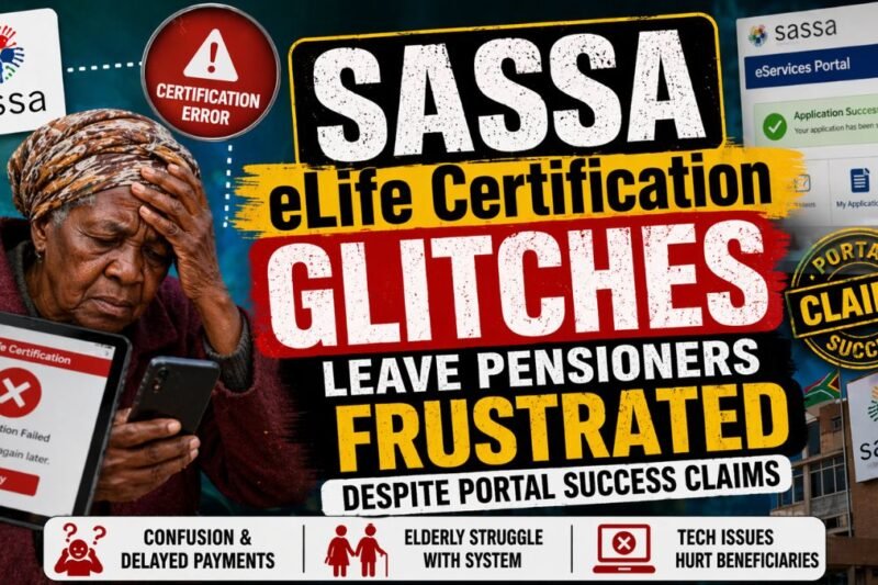 SASSA eLife Certification Glitches Leave Pensioners Frustrated Despite Portal Success Claims