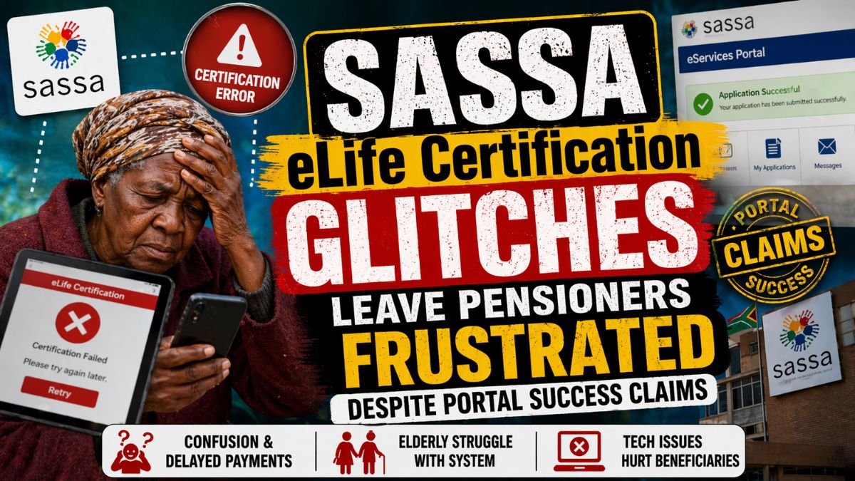 SASSA eLife Certification Glitches Leave Pensioners Frustrated Despite Portal Success Claims