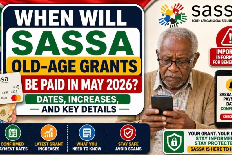 When Will SASSA Old-Age Grants Be Paid in May 2026? Dates, Increases, and Key Details